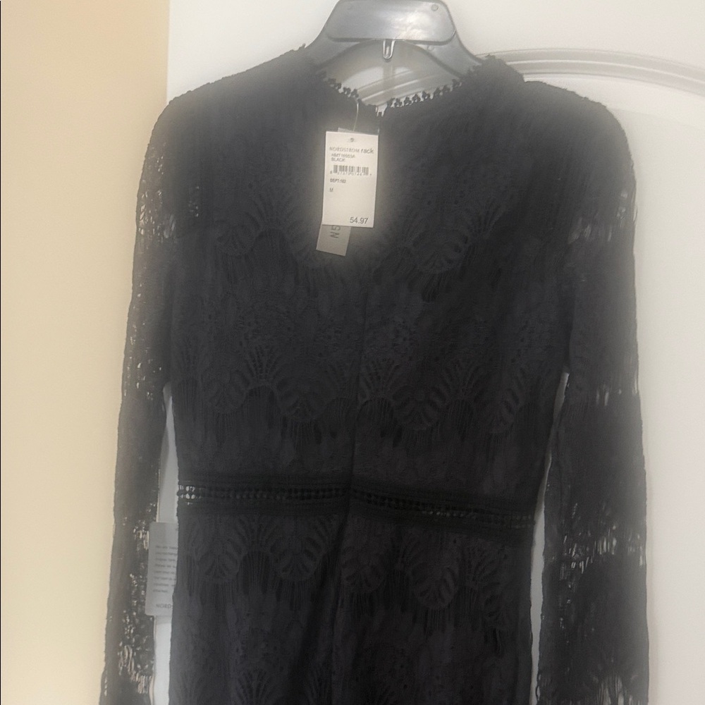 Love By Design Black Lace Long Sleeve Dress